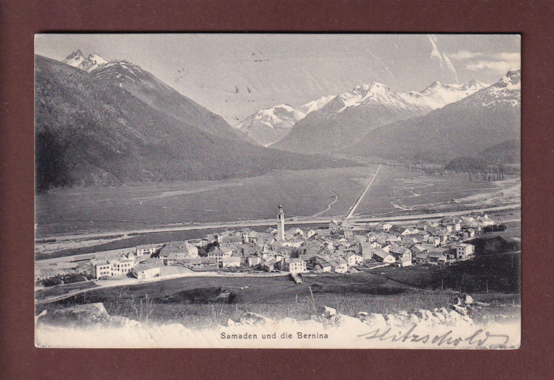 Ansichtskarten: SAMADEN und Bernina - 1904 – Gebraucht aus Pully von nicecards-shop