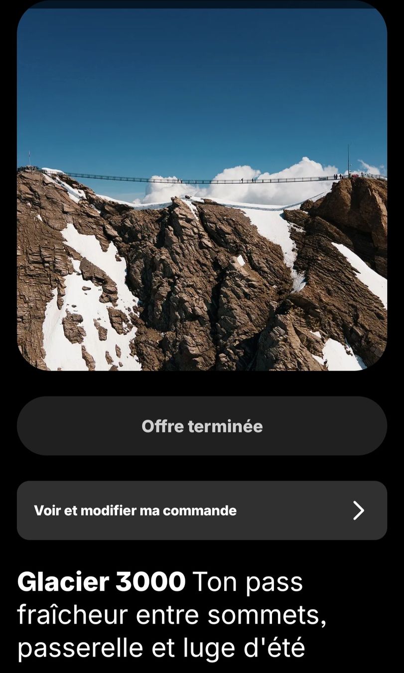 Banconote: 2 billets Glacier 3000 – Nuovo e nell'imballaggio originale da Vevey venduto da Tatu69