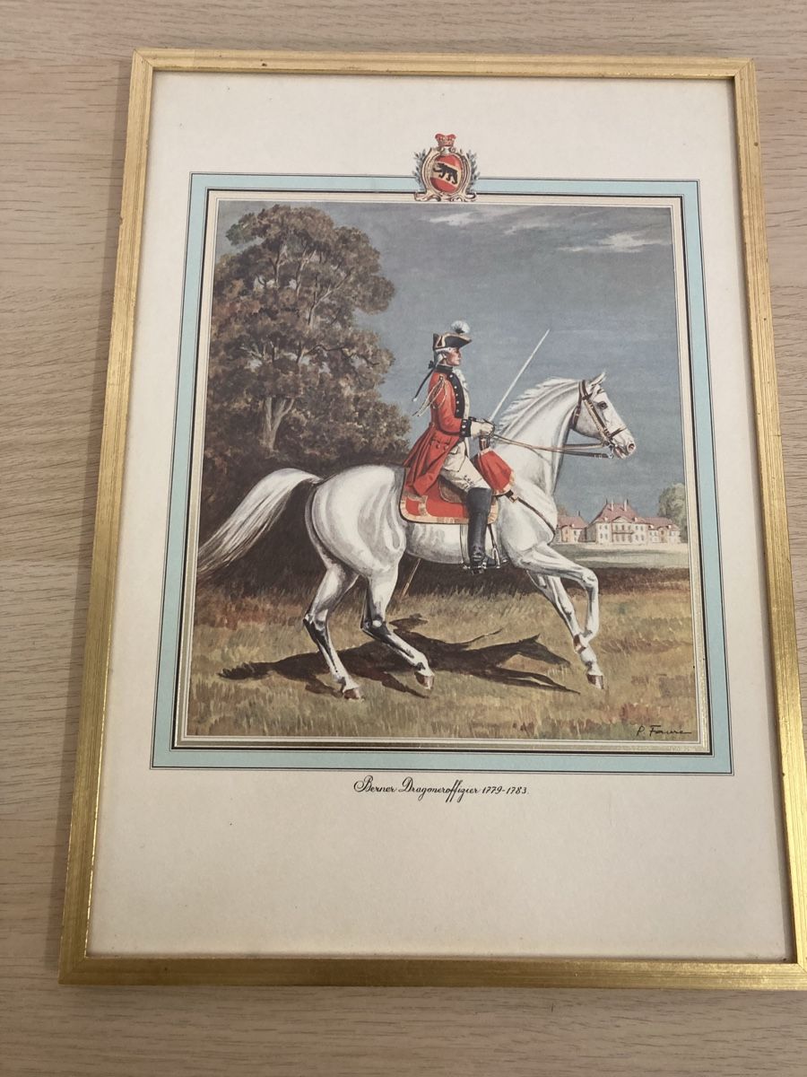 Foto & Immagini: Bild Berner Dragoneroffizier 1779-1783 – Usato da Aarwangen venduto da to-hirschi