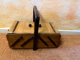 Nähkasten Antik Nähkästchen Nähbox Nähen aufbewahren Kasten