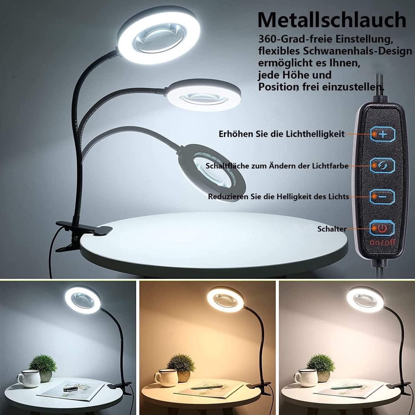 Altro per Ottica: Led Lupenleuchte Mit 3 Lichtfarben-Modi – Nuovo (secondo la descrizione) da Thun venduto da coverall