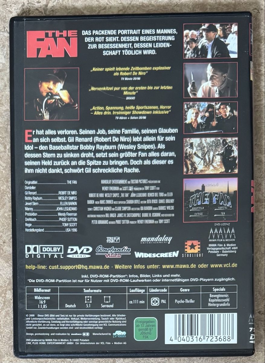 Tutti i DVDs: THE FAN – Nuovo (secondo la descrizione) da Dietikon venduto da AndreaSch01 1
