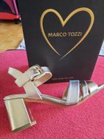 Marco Tozzi Sandalen Gold/Silber Grösse 38,  100% Vegan