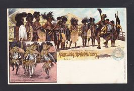 Völkerschau BERLIN 1897 Kolonial-Ausst. "Transvaal" Litho