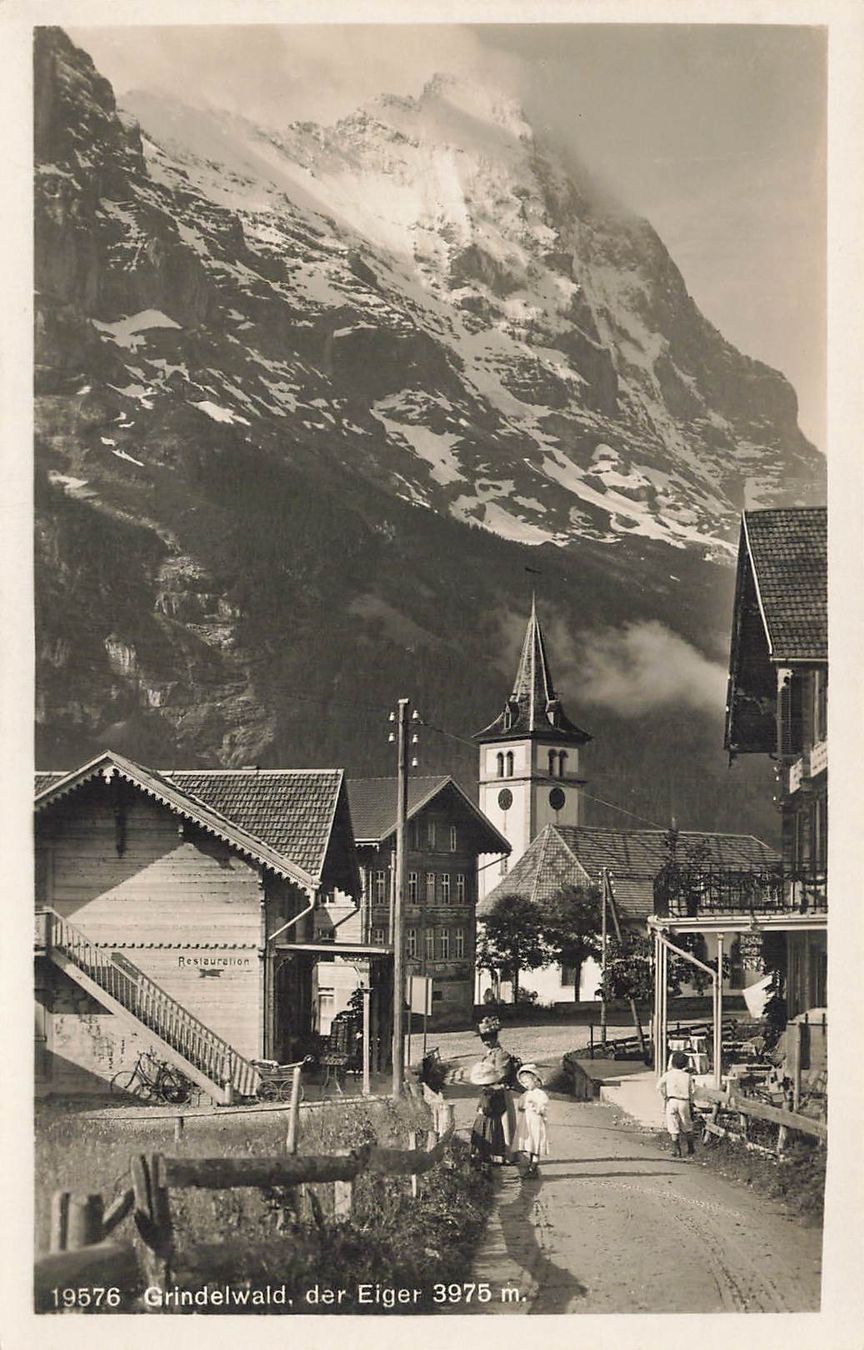 Cartes postales: Grindelwald (BE) Dorf mit Eiger – D'occasion à Biasca par Blenio71