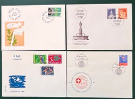 4 Ersttagsbriefe Schweiz 1966/1967 gebraucht