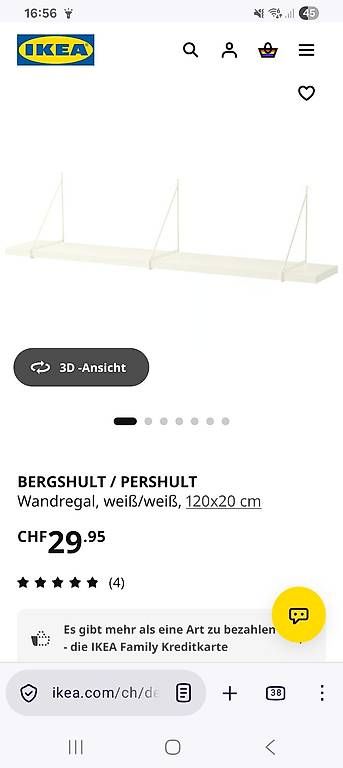 Scaffali: 3x Bergshult/Pershult Sets IKEA Wandregale – Usato da Meikirch venduto da amsel016