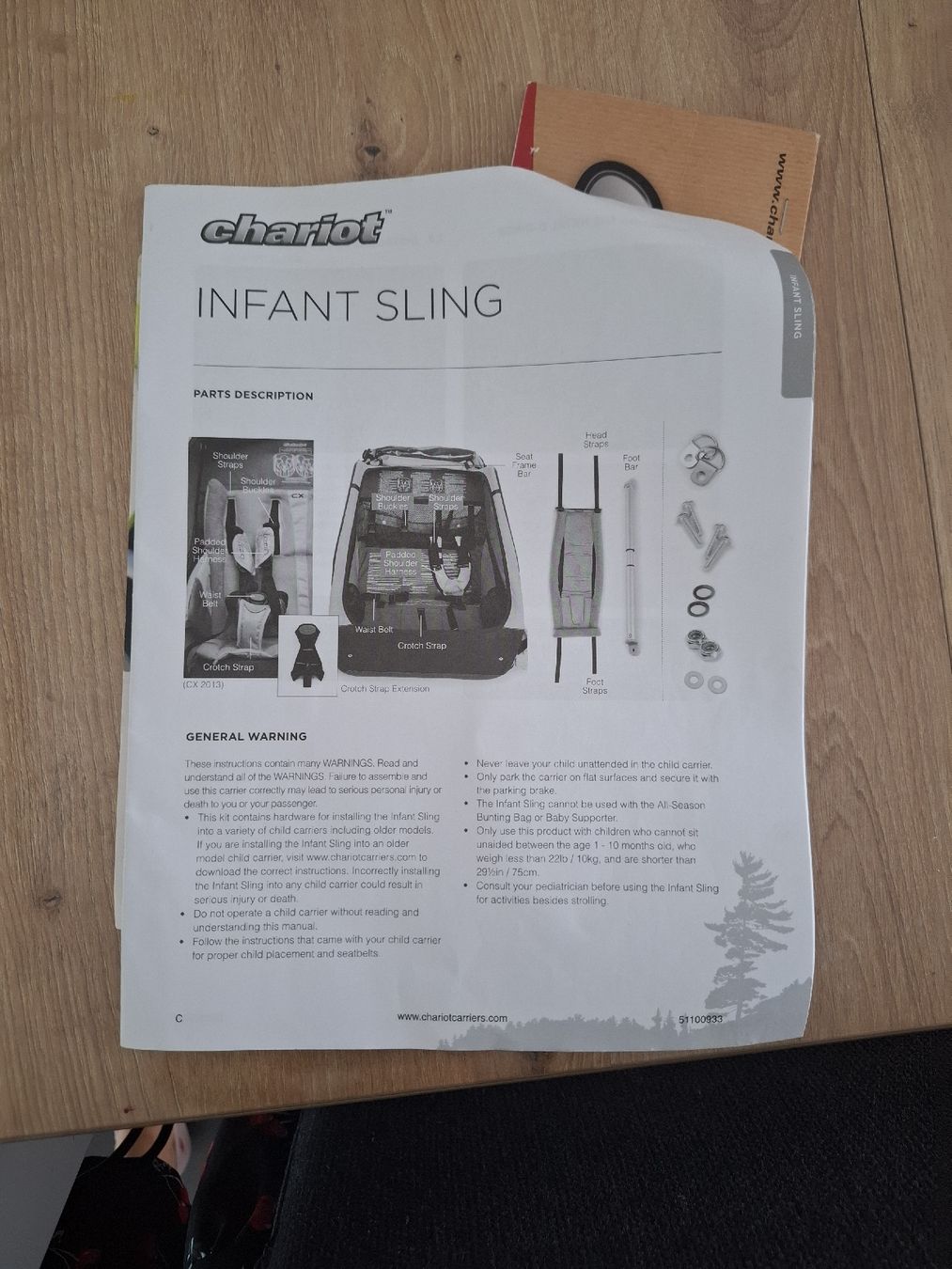 Amache: Chariot Infant Sling mit Zubehör  – Usato da Oberrüti venduto da jas_89hd