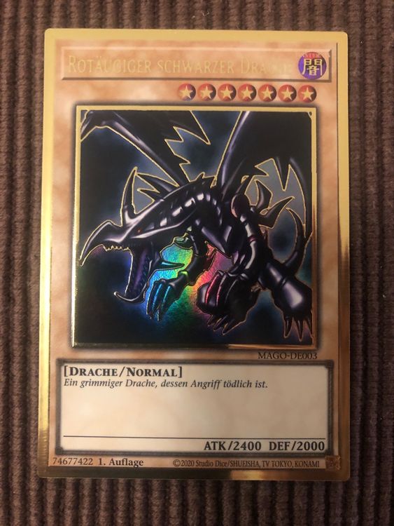 Rotäugiger Schwarzer Drache Gold Rare | Kaufen auf Ricardo