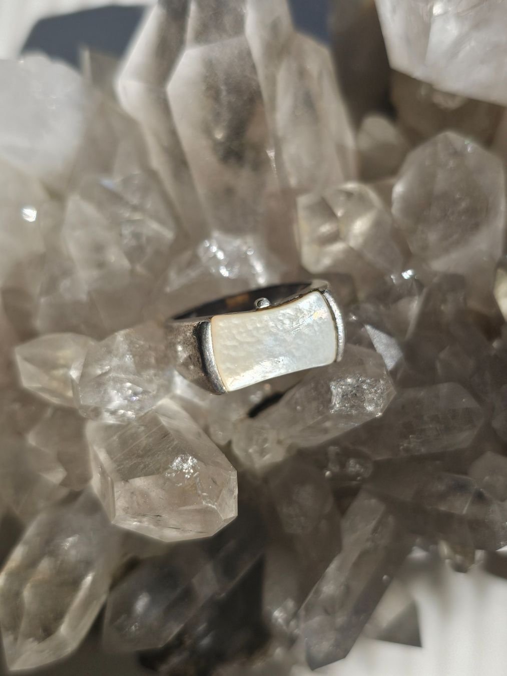 Anelli: 925 Silber Ring mit hellem Schmuckstein | Gr. 57 – Usato da Zürich venduto da MaisonBelleCachetAJ 1
