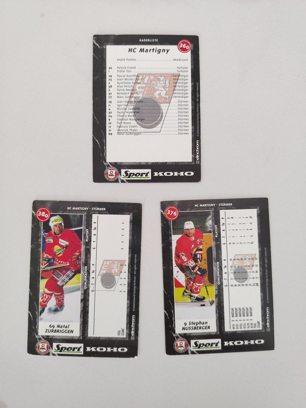 Carte collezionabili: Divers cartes SC Martigny 96-97 – Usato da Plagne venduto da gigi204 1