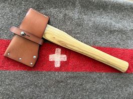 Militärbeil / Axt Schweizer Armee mit Lederetui (neu)