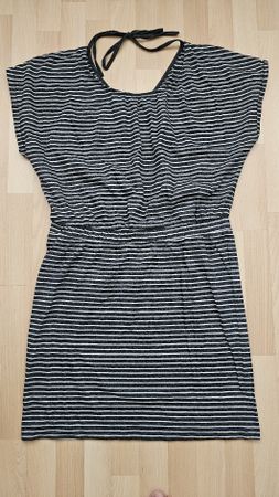 ICHI Kleid grau-weiss gestreift Grösse XL 