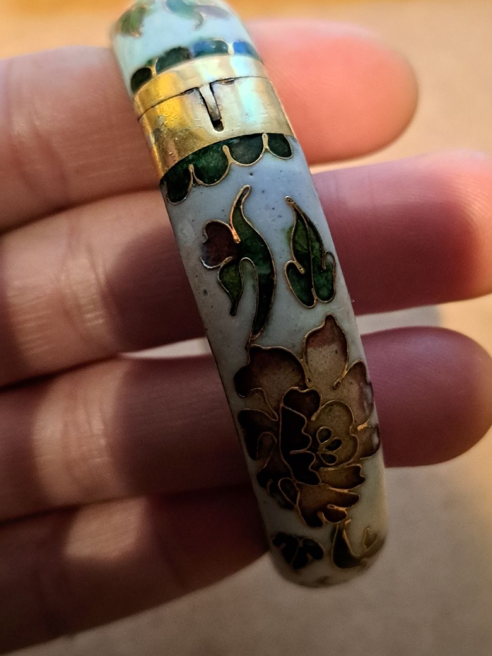 Bracciali & Braccialetti: Vintage Cloisonné Armreif, Blumenmuster,emailliert – Usato da Kölliken venduto da Upcycling-by-Mc-TAM 8