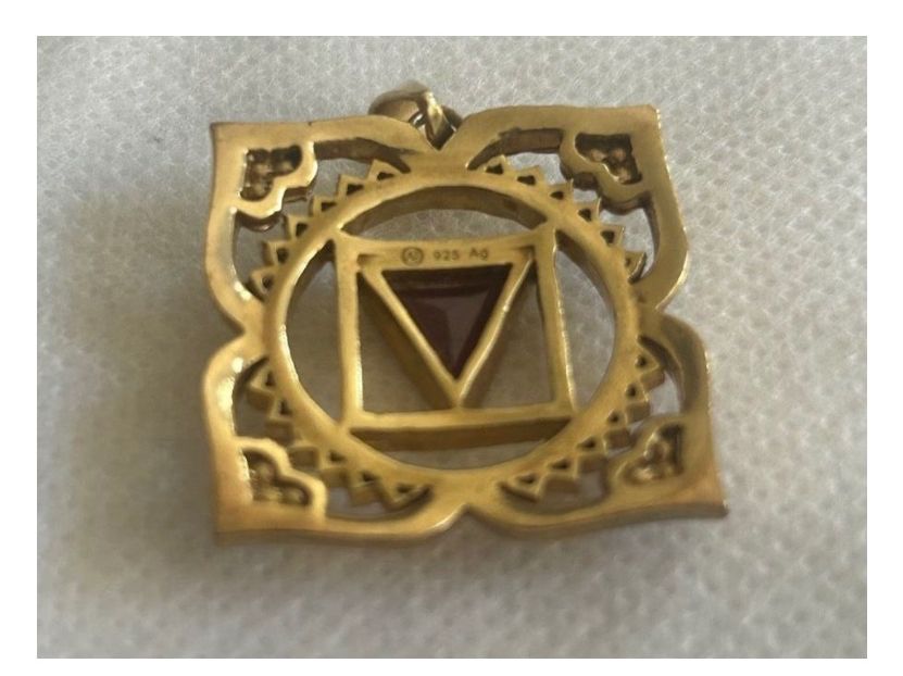 Ciondoli: CHAKRA Anhänger 925 Silber Muladhara Chakra mit Rubin – Usato da Bern venduto da FreitagsSachen22 1