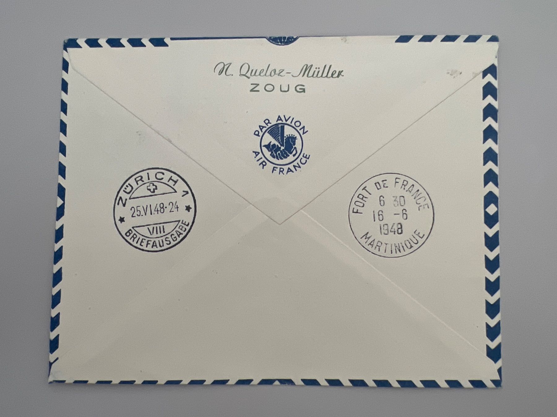 Tutti i francobolli: 1948 Sonderflug Genf-Antilles – Usato da Buchrain venduto da wmm 1