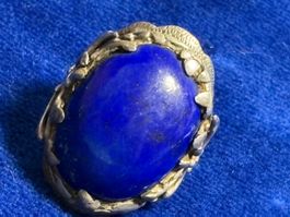 Wunderschöner Silberring mit Lapis, Grösse 15, also 17.2 Mil