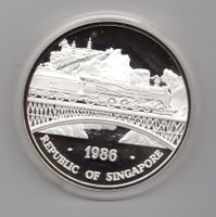 (1323) Singapor, Eisenbahn 1986, pp, 5 Unzen rar