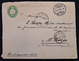 Tüblibrief rare Destination St. Pierre et Miquelon 1893