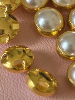 100 Perlen zum Aufnähen, Aufnähperlen, 6mm, Basteln