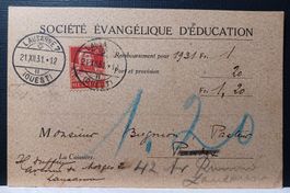 Lausanne, 1931, SOCIETE EVANGELIQUE D EDUCATIIN