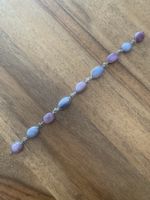 Silber Armband mit Halbedelsteinen 18cm handgemacht