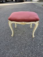 Edler Vintage-Hocker, roter Samt, goldene Details! Top!.