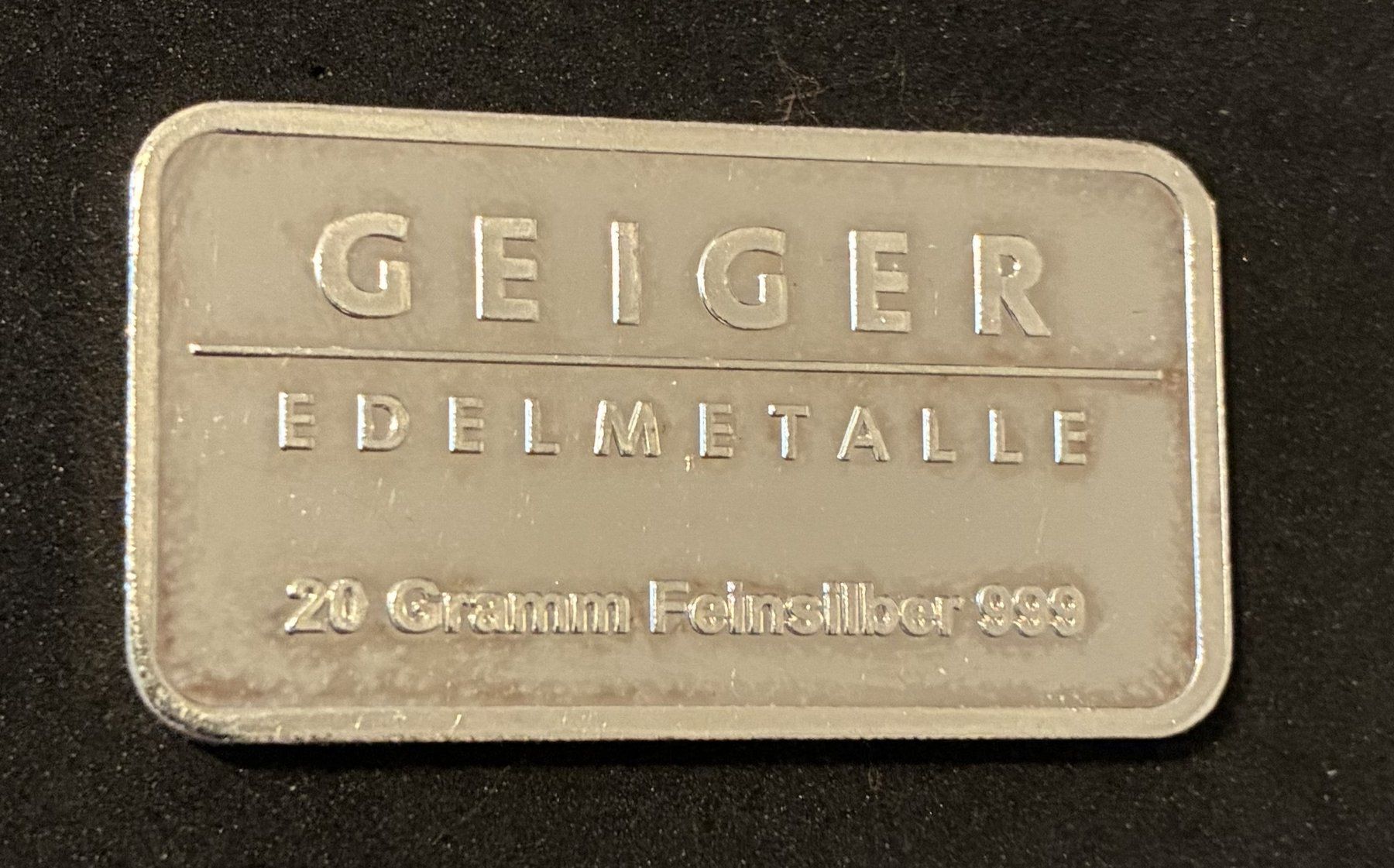 Metalli preziosi: 20g Geiger 999er Silber Barre – Usato da Köniz venduto da Habenix 3