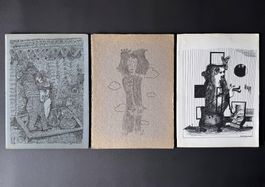 3 x Friedrich Kuhn, Ernst Gloor, Text u. a. Franz Kafka.