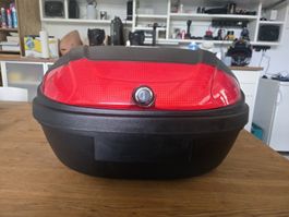 Motorrad Topcase schwarz mit Montageplatte und 2 Schlüsseln