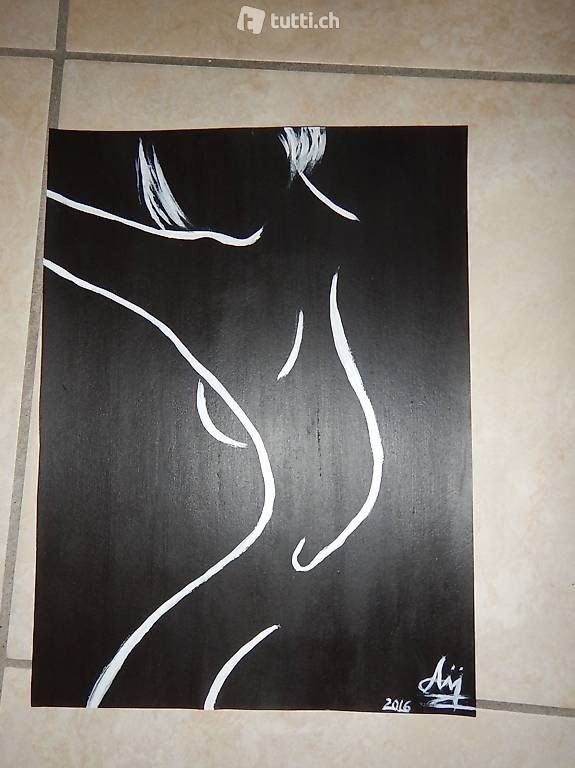 Dipinti: Nudo bianco nero dipinto/disegno origin – Nuovo (secondo la descrizione) da Coldrerio venduto da camillo71