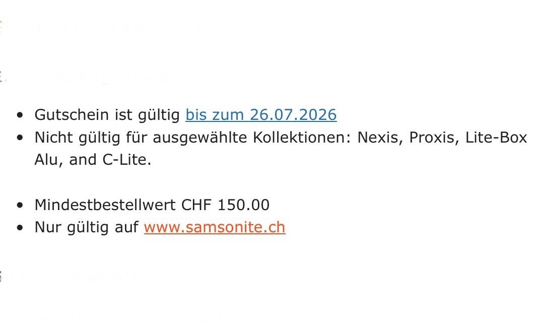 Samsonite Gutscheine: Samsonite 20% Rabatt Gutschein – Neu und originalverpackt aus Zürich von Marcel_2202 1