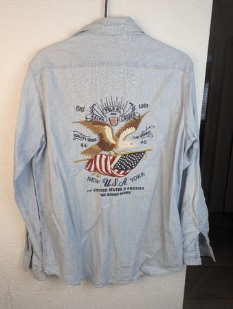 Rare POLO RALPH LAUREN Eagle Back Graphic Shirt M Americana