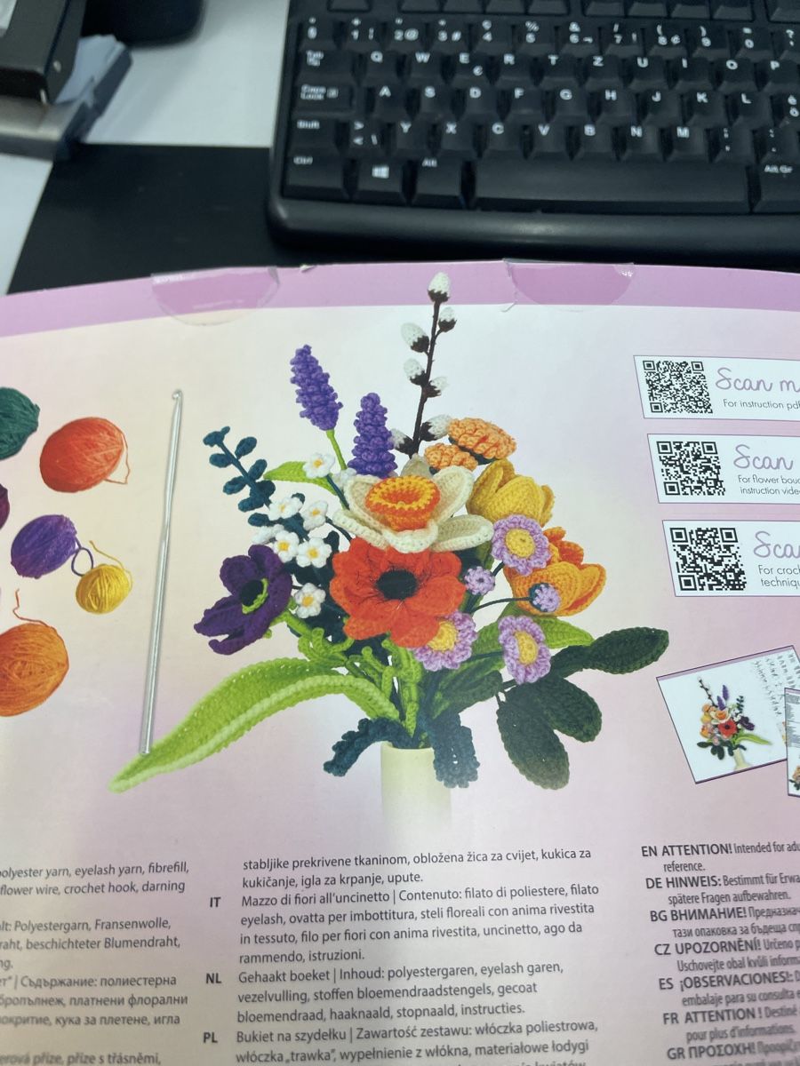 Bastelsets: Häkel Set Blumenstrauss Avec  – Neu (gemäss Beschreibung) aus Wattwil von Weinachtsmann 2