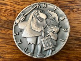 Basel Fasnacht Plakette Blaggedde 1991 Silber
