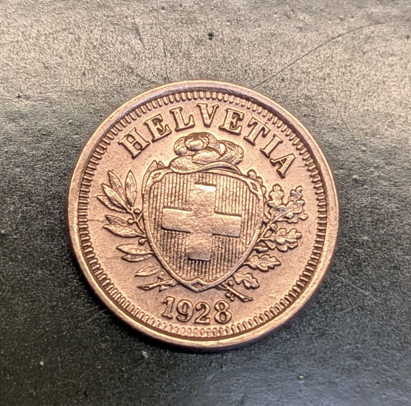 Tutti le monete: 1 Rappen 1928 (Bronze) – Usato da Zetzwil venduto da Spitz70
