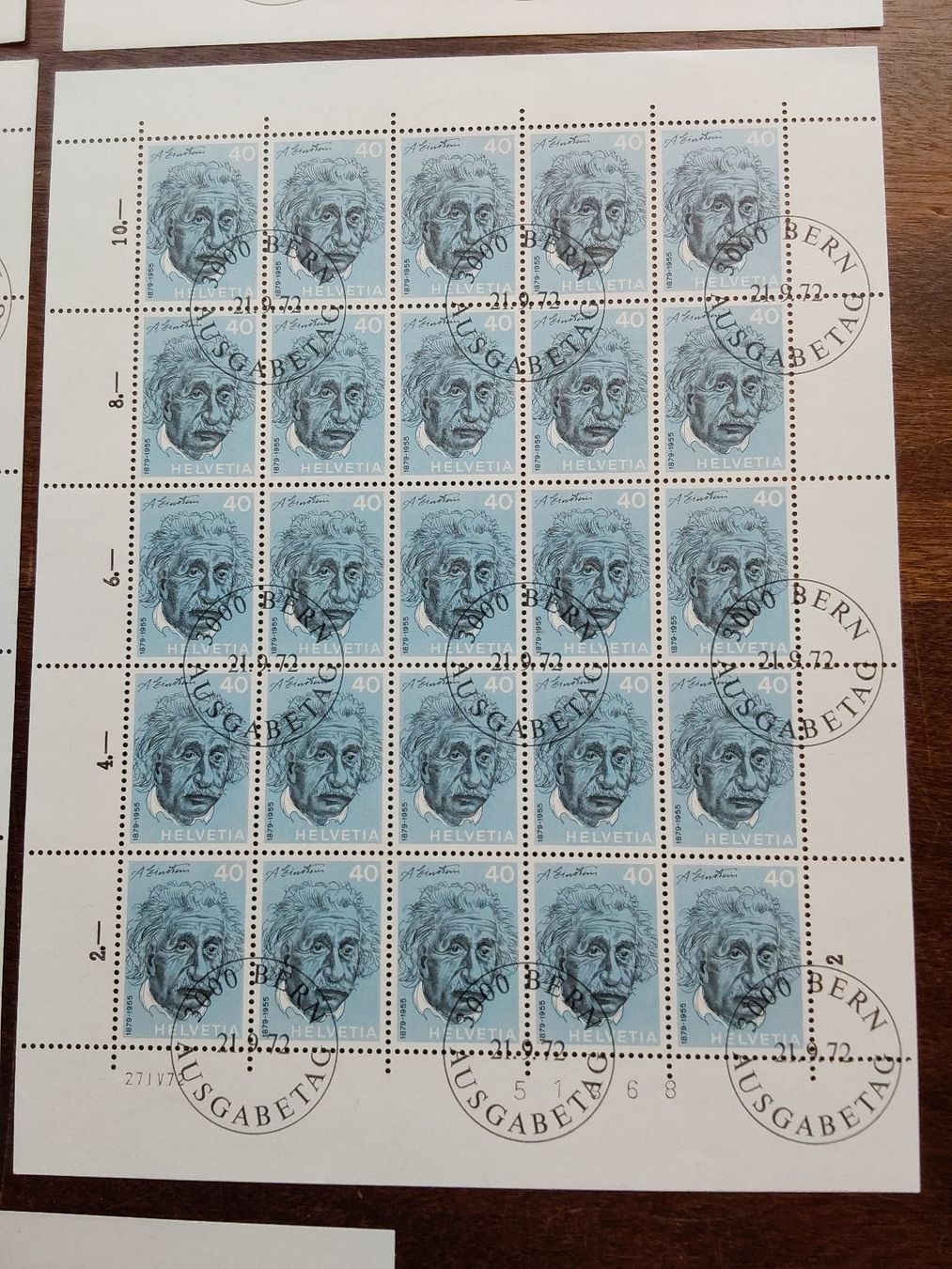 Alle Briefmarken: Erni Hans. 1972 Briefmarkenbogen  – Gebraucht aus Steinach von Chilli1957 4