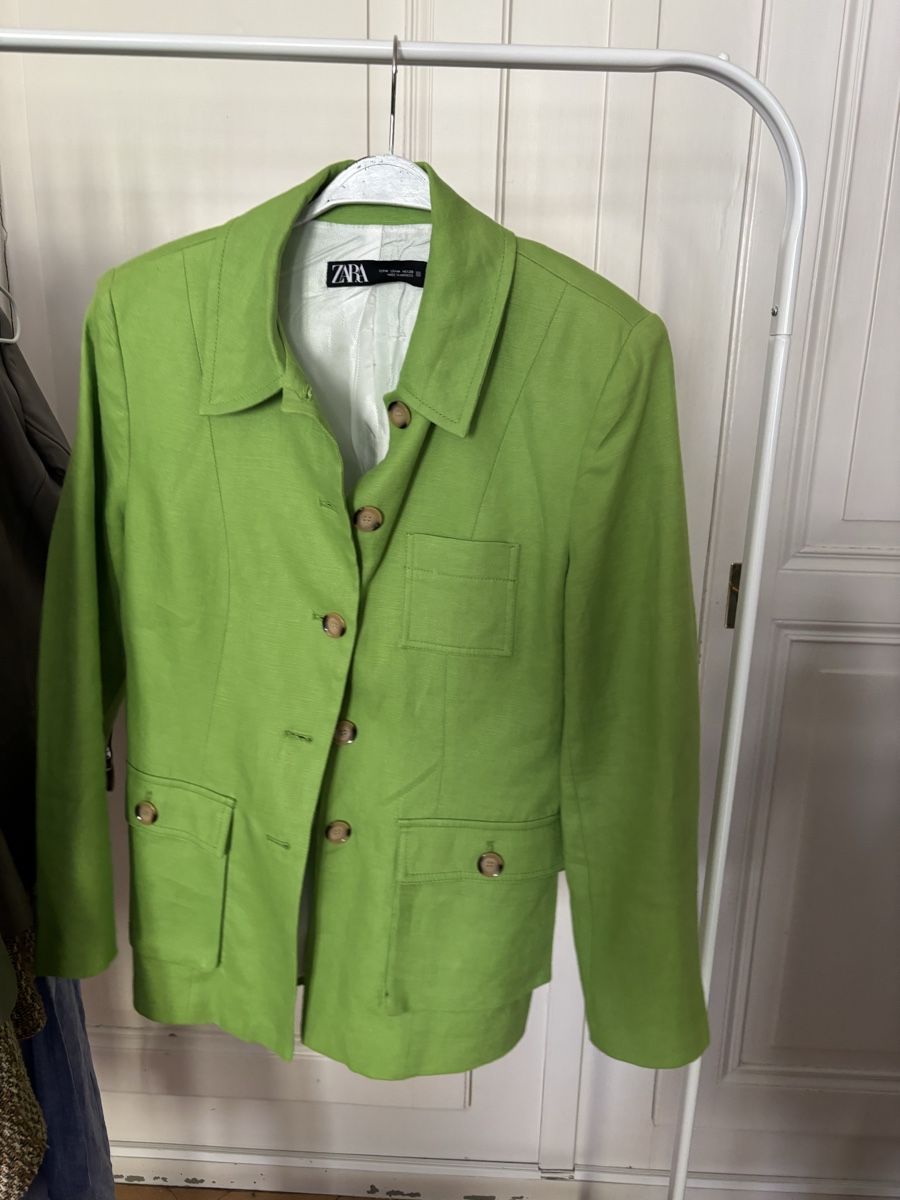 Zara Giacche: Grüner Blazer - Leinen  – Nuovo (secondo la descrizione) da Bern venduto da Charlot19 1