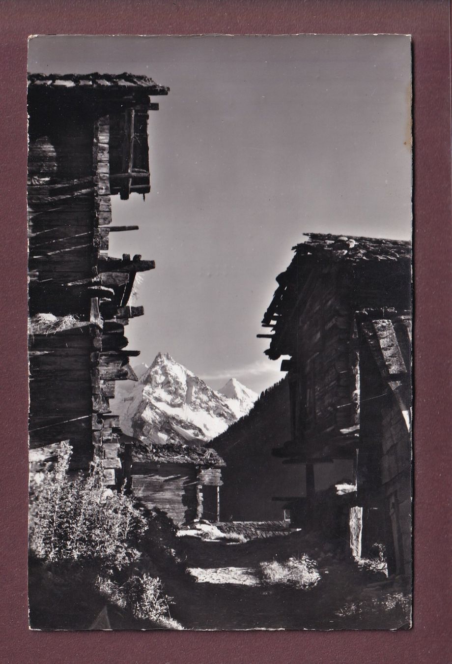 Cartoline postali: AYER - Mazots - Besso - 1958 – Usato da Pully venduto da nicecards