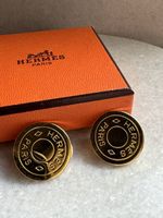 HERMES Clou De Selle Clip On Earrings Ohrringe