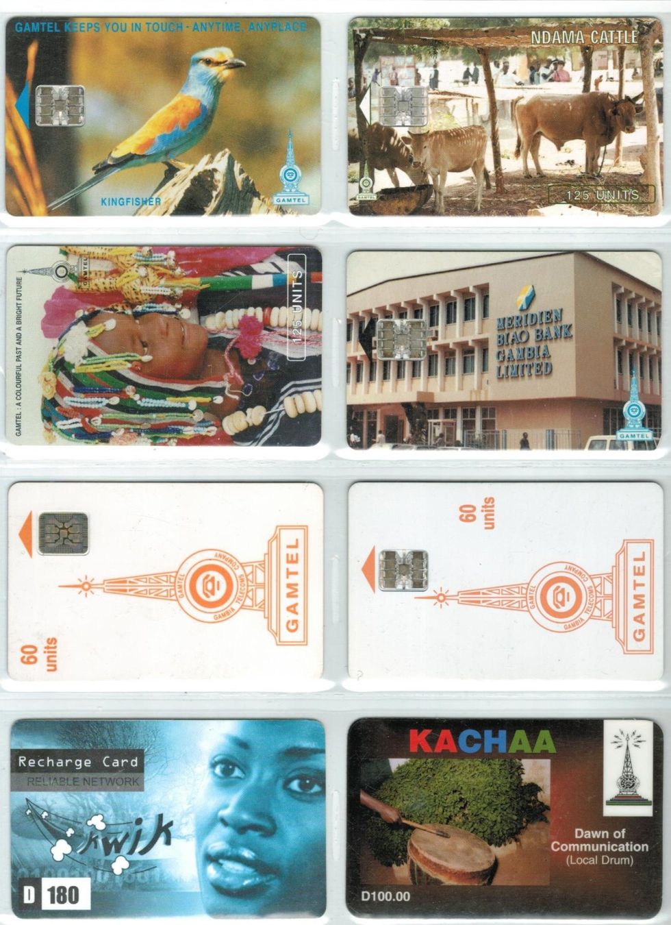 Schede telefoniche: 8 Telefonkarten Gambia – Usato da Zürich venduto da Tolima194