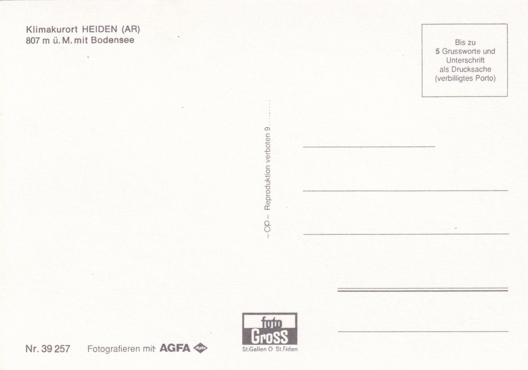 Cartoline postali: Heiden /aw – Usato da Hombrechtikon venduto da Rudolf07 1