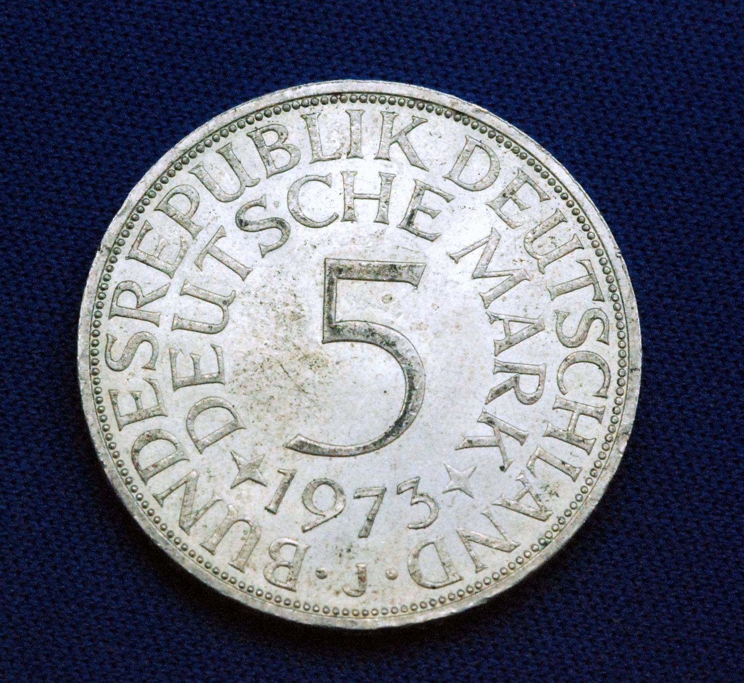 Alle Münzen: 5 Deutsche Mark, Silberadler. Jg. 1973 – Gebraucht aus Mühlethal von sowato 3