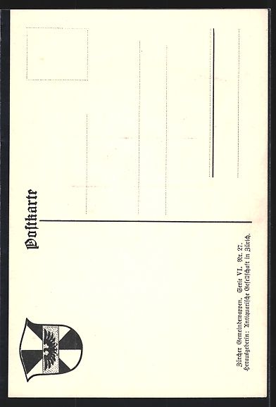Cartoline postali: Hittnau, Wappen der Gemeinde mit Erklär – Usato da Berlin venduto da bartko-reher 1