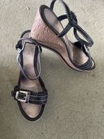 Schicke Geox Keil Sandale, Schwarz, Gr. 39- Sommerfeeling!