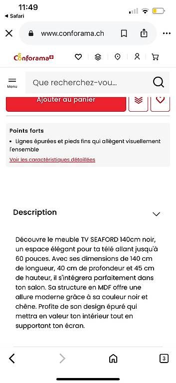 Meubles TV: Meuble TV – D'occasion à Cossonay-Ville par LaureFbr 2
