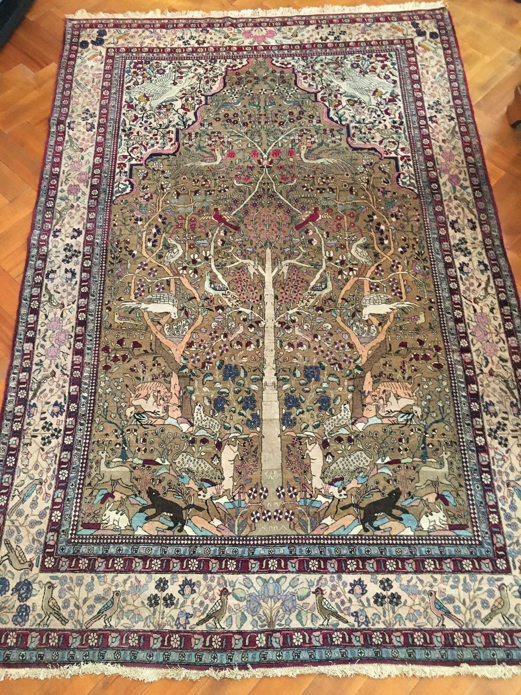 Tappeti: Isfahan Teppich mit Lebensbaum – Usato da Basel venduto da Lancer4