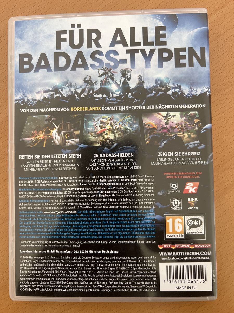 Giochi: Battleborn PC DVD-ROM - Von den Machern von Borderlands – Usato da windisch venduto da meisterkingremo 1