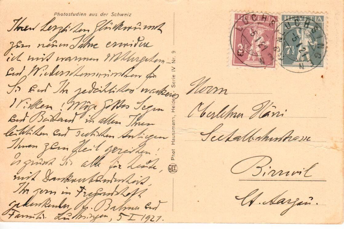 Ansichtskarten: am Waldrand bei Heiden  1921 – Gebraucht aus Wolhusen von Curver9 1