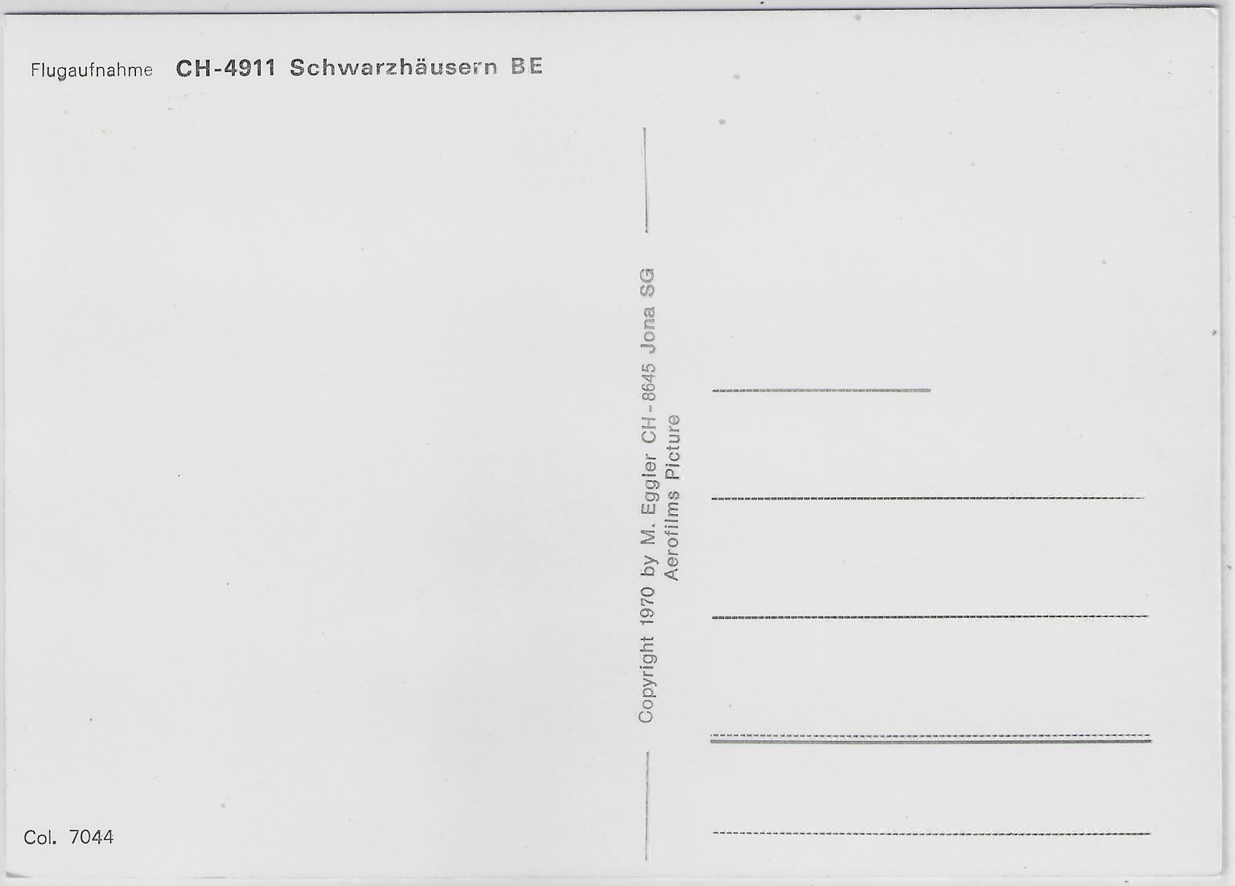 Ansichtskarten: Flugaufnahme Schwarzhäusern BE – Antik aus Ettingen von Kartenplanet 1